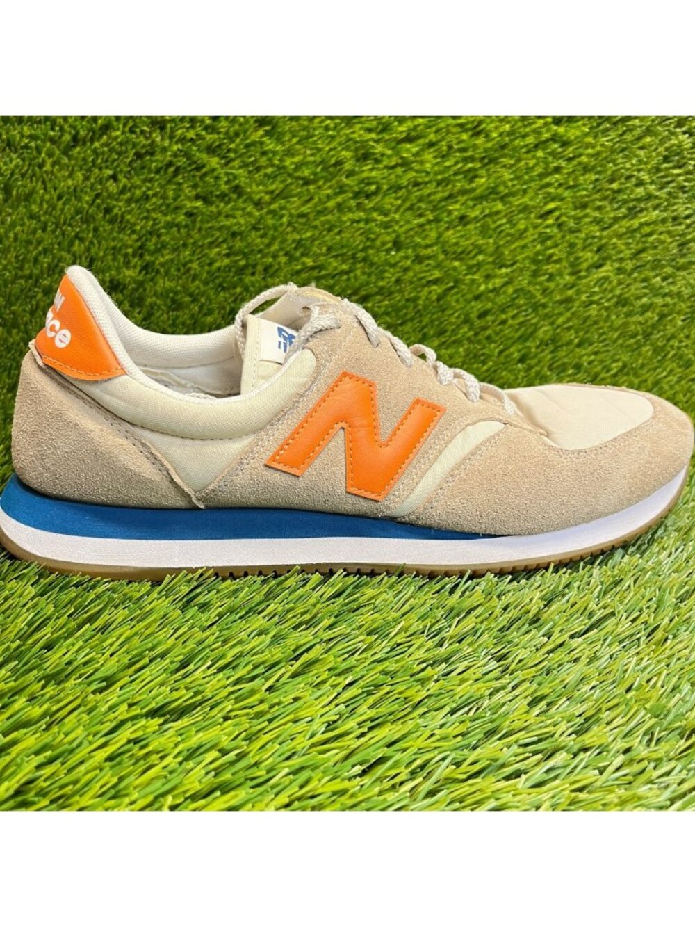 New Balance 420 v2 Mens Size 11.5 Beige Orange Athletic Running Shoes Sneakers
